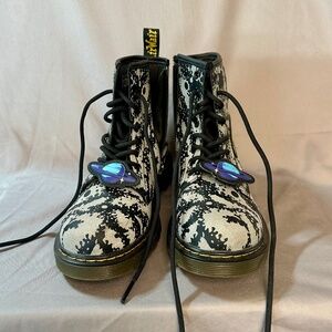 Youth Space Themed Dr. Marten Boots with Side Zip